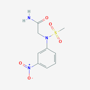 molecular formula C9H11N3O5S B5830093 N~2~-(methylsulfonyl)-N~2~-(3-nitrophenyl)glycinamide 