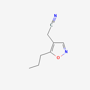 molecular formula C8H10N2O B583010 2-(5-Propylisoxazol-4-yl)acetonitrile CAS No. 155602-44-1