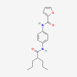N-{4-[(2-propylpentanoyl)amino]phenyl}-2-furamide