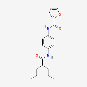 molecular formula C19H24N2O3 B5830101 N-{4-[(2-propylpentanoyl)amino]phenyl}-2-furamide 