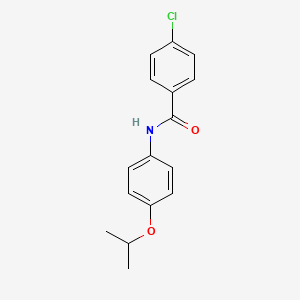 molecular formula C16H16ClNO2 B5830132 4-chloro-N-(4-isopropoxyphenyl)benzamide 