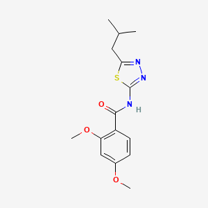 molecular formula C15H19N3O3S B5830139 N-(5-isobutyl-1,3,4-thiadiazol-2-yl)-2,4-dimethoxybenzamide 