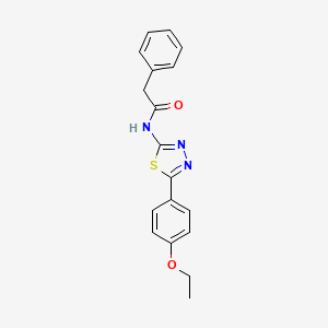 molecular formula C18H17N3O2S B5830147 N-[5-(4-ethoxyphenyl)-1,3,4-thiadiazol-2-yl]-2-phenylacetamide 