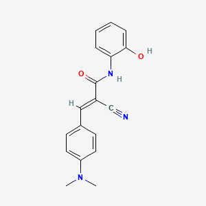 molecular formula C18H17N3O2 B5830160 2-cyano-3-[4-(dimethylamino)phenyl]-N-(2-hydroxyphenyl)acrylamide 