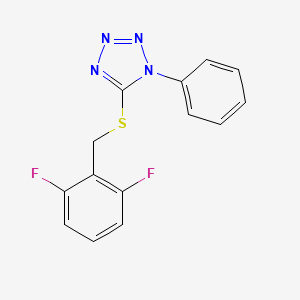 molecular formula C14H10F2N4S B5830167 5-[(2,6-difluorobenzyl)thio]-1-phenyl-1H-tetrazole 