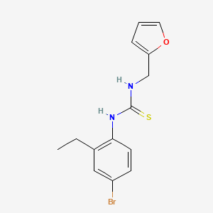 molecular formula C14H15BrN2OS B5830186 N-(4-bromo-2-ethylphenyl)-N'-(2-furylmethyl)thiourea 
