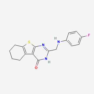 molecular formula C17H16FN3OS B5830187 2-{[(4-fluorophenyl)amino]methyl}-5,6,7,8-tetrahydro[1]benzothieno[2,3-d]pyrimidin-4-ol 