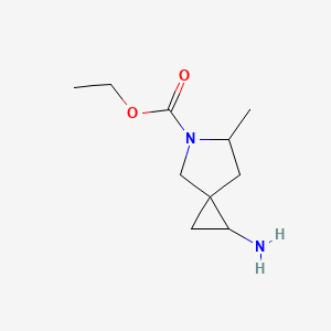 molecular formula C10H18N2O2 B583019 Ethyl 2-amino-6-methyl-5-azaspiro[2.4]heptane-5-carboxylate CAS No. 150543-79-6