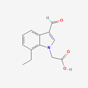 molecular formula C13H13NO3 B5830193 (7-ethyl-3-formyl-1H-indol-1-yl)acetic acid 