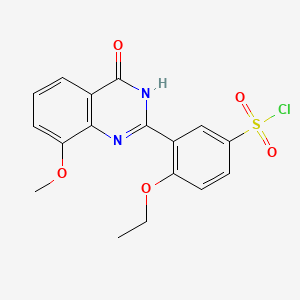 molecular formula C17H15ClN2O5S B583020 4-Ethoxy-3-(8-methoxy-4-oxo-1,4-dihydroquinazolin-2-yl)benzene-1-sulfonyl chloride CAS No. 150479-72-4