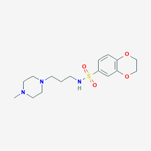 N-[3-(4-methyl-1-piperazinyl)propyl]-2,3-dihydro-1,4-benzodioxine-6-sulfonamide