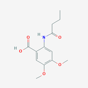 molecular formula C13H17NO5 B5830211 2-(butyrylamino)-4,5-dimethoxybenzoic acid 