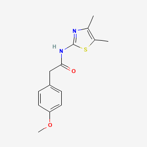 molecular formula C14H16N2O2S B5830229 N-(4,5-dimethyl-1,3-thiazol-2-yl)-2-(4-methoxyphenyl)acetamide 