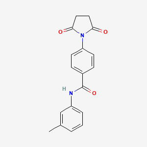 molecular formula C18H16N2O3 B5830257 4-(2,5-dioxo-1-pyrrolidinyl)-N-(3-methylphenyl)benzamide 