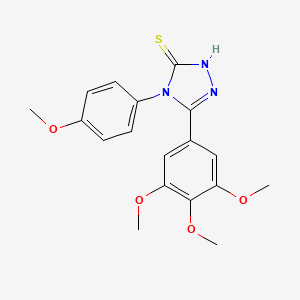 molecular formula C18H19N3O4S B5830260 4-(4-methoxyphenyl)-5-(3,4,5-trimethoxyphenyl)-4H-1,2,4-triazole-3-thiol 