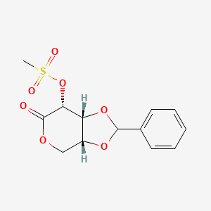 molecular formula C13H14O7S B583029 3,4-O-Benzylidene-2-methanesulfonyl-D-ribo-1,5-lactone CAS No. 147410-07-9