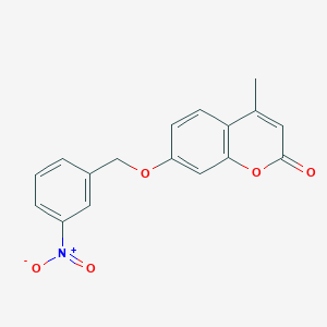 molecular formula C17H13NO5 B5830293 4-methyl-7-[(3-nitrobenzyl)oxy]-2H-chromen-2-one 