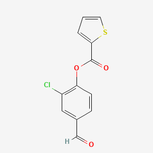 molecular formula C12H7ClO3S B5830297 2-chloro-4-formylphenyl 2-thiophenecarboxylate 