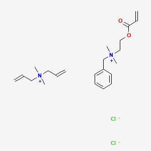 molecular formula C22H36Cl2N2O2 B583030 Benzenemethanaminium, N,N-dimethyl-N-(2-((1-oxo-2-propenyl)oxy)ethyl)-, chloride, polymer with N,N-dimethyl-N-2-propenyl-2-propen-1-aminium chloride CAS No. 153568-80-0