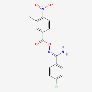 molecular formula C15H12ClN3O4 B5830300 4-chloro-N'-[(3-methyl-4-nitrobenzoyl)oxy]benzenecarboximidamide 