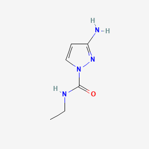 molecular formula C6H10N4O B583031 3-amino-N-ethyl-1H-pyrazole-1-carboxamide CAS No. 154366-40-2