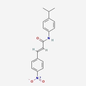 molecular formula C18H18N2O3 B5830320 N-(4-isopropylphenyl)-3-(4-nitrophenyl)acrylamide 