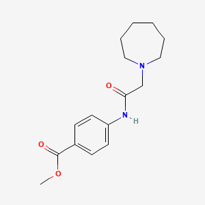 molecular formula C16H22N2O3 B5830326 methyl 4-[(1-azepanylacetyl)amino]benzoate 