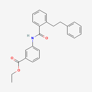 molecular formula C24H23NO3 B5830338 ethyl 3-{[2-(2-phenylethyl)benzoyl]amino}benzoate 