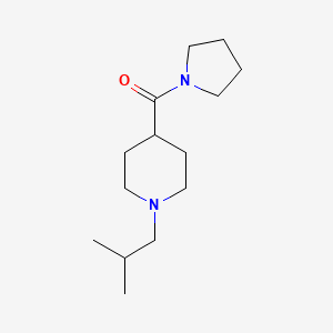 molecular formula C14H26N2O B5830342 1-isobutyl-4-(1-pyrrolidinylcarbonyl)piperidine 