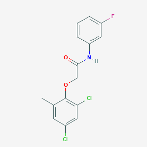 molecular formula C15H12Cl2FNO2 B5830350 2-(2,4-dichloro-6-methylphenoxy)-N-(3-fluorophenyl)acetamide 