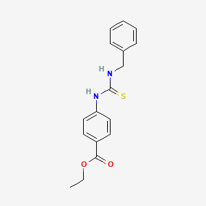 molecular formula C17H18N2O2S B5830359 ethyl 4-{[(benzylamino)carbonothioyl]amino}benzoate 
