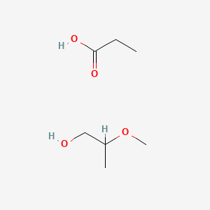 molecular formula C7H16O4 B583038 Propanoic acid--2-methoxypropan-1-ol (1/1) CAS No. 148462-58-2