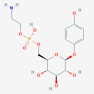 molecular formula C14H22NO10P B058304 Arbutin-6-phosphoethanolamine CAS No. 123723-74-0