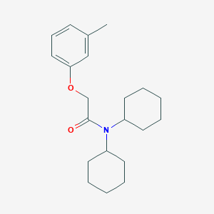 N,N-dicyclohexyl-2-(3-methylphenoxy)acetamide