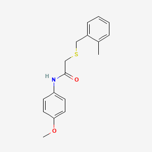 molecular formula C17H19NO2S B5830423 N-(4-methoxyphenyl)-2-[(2-methylbenzyl)thio]acetamide 