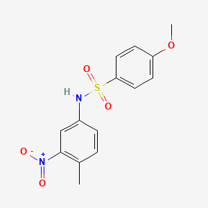 molecular formula C14H14N2O5S B5830427 4-methoxy-N-(4-methyl-3-nitrophenyl)benzenesulfonamide 