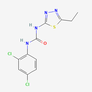 molecular formula C11H10Cl2N4OS B5830433 N-(2,4-dichlorophenyl)-N'-(5-ethyl-1,3,4-thiadiazol-2-yl)urea 