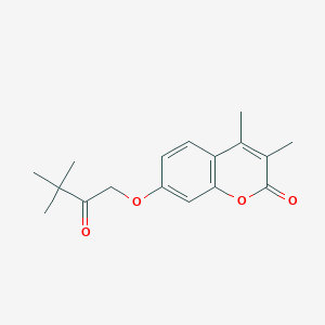 molecular formula C17H20O4 B5830448 7-(3,3-dimethyl-2-oxobutoxy)-3,4-dimethyl-2H-chromen-2-one 