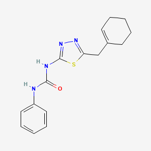 molecular formula C16H18N4OS B5830461 N-[5-(1-cyclohexen-1-ylmethyl)-1,3,4-thiadiazol-2-yl]-N'-phenylurea 