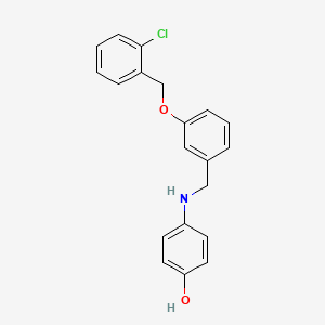 molecular formula C20H18ClNO2 B5830467 4-({3-[(2-chlorobenzyl)oxy]benzyl}amino)phenol 