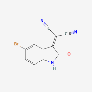 molecular formula C11H4BrN3O B5830472 (5-bromo-2-oxo-1,2-dihydro-3H-indol-3-ylidene)malononitrile 