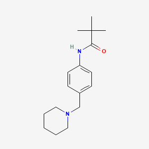 2,2-dimethyl-N-[4-(1-piperidinylmethyl)phenyl]propanamide