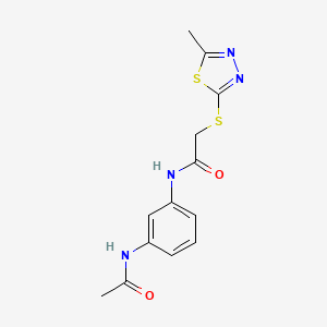 N-[3-(acetylamino)phenyl]-2-[(5-methyl-1,3,4-thiadiazol-2-yl)thio]acetamide