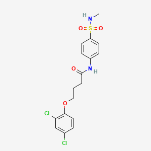 molecular formula C17H18Cl2N2O4S B5830500 4-(2,4-dichlorophenoxy)-N-{4-[(methylamino)sulfonyl]phenyl}butanamide 