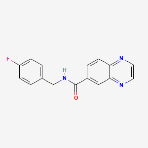 molecular formula C16H12FN3O B5830509 N-(4-fluorobenzyl)-6-quinoxalinecarboxamide 