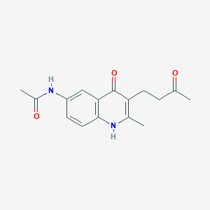 molecular formula C16H18N2O3 B5830516 N-[4-hydroxy-2-methyl-3-(3-oxobutyl)-6-quinolinyl]acetamide 