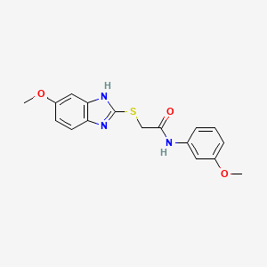 molecular formula C17H17N3O3S B5830539 2-[(5-methoxy-1H-benzimidazol-2-yl)thio]-N-(3-methoxyphenyl)acetamide 