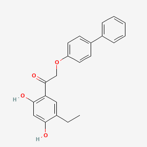 molecular formula C22H20O4 B5830541 2-(4-biphenylyloxy)-1-(5-ethyl-2,4-dihydroxyphenyl)ethanone 