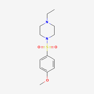 molecular formula C13H20N2O3S B5830561 1-ethyl-4-[(4-methoxyphenyl)sulfonyl]piperazine 