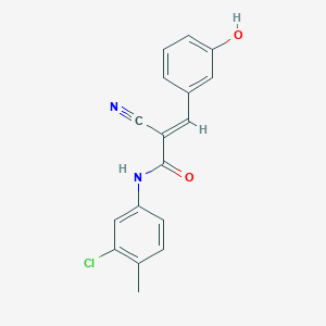 molecular formula C17H13ClN2O2 B5830564 N-(3-chloro-4-methylphenyl)-2-cyano-3-(3-hydroxyphenyl)acrylamide 